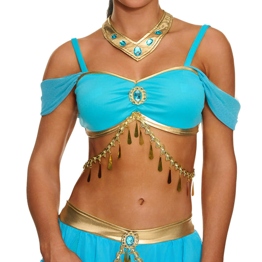 Arabian Princess Costume for Women Fairy Dance Outfit Halloween Fancy-Dress Costume for Themed Party Cosplay