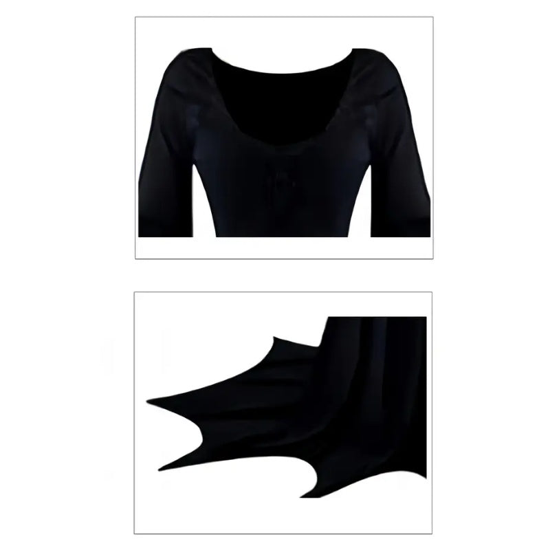 Black Costume Womens Gothic Witch Bat Sleeve Dress Halloween Cosplay Costumes Vintage Carnival Party Outfit