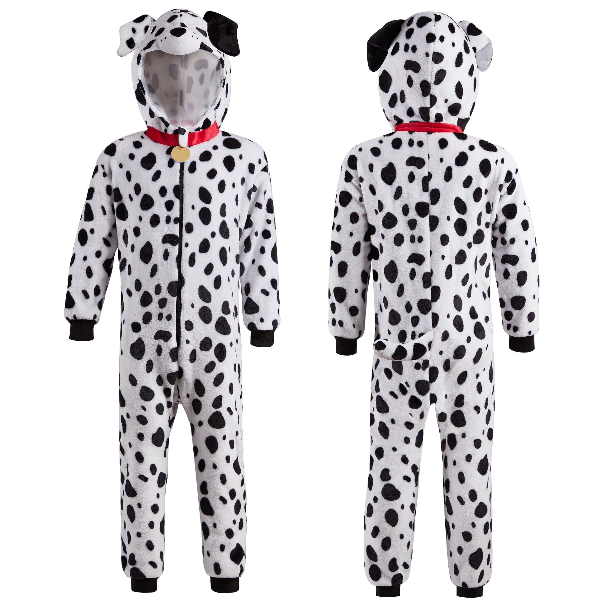 Kids Dalmatian Puppy Costume, Halloween Puppy Costume, Halloween Trick or Treat Party Dress Up, Ages 5-12