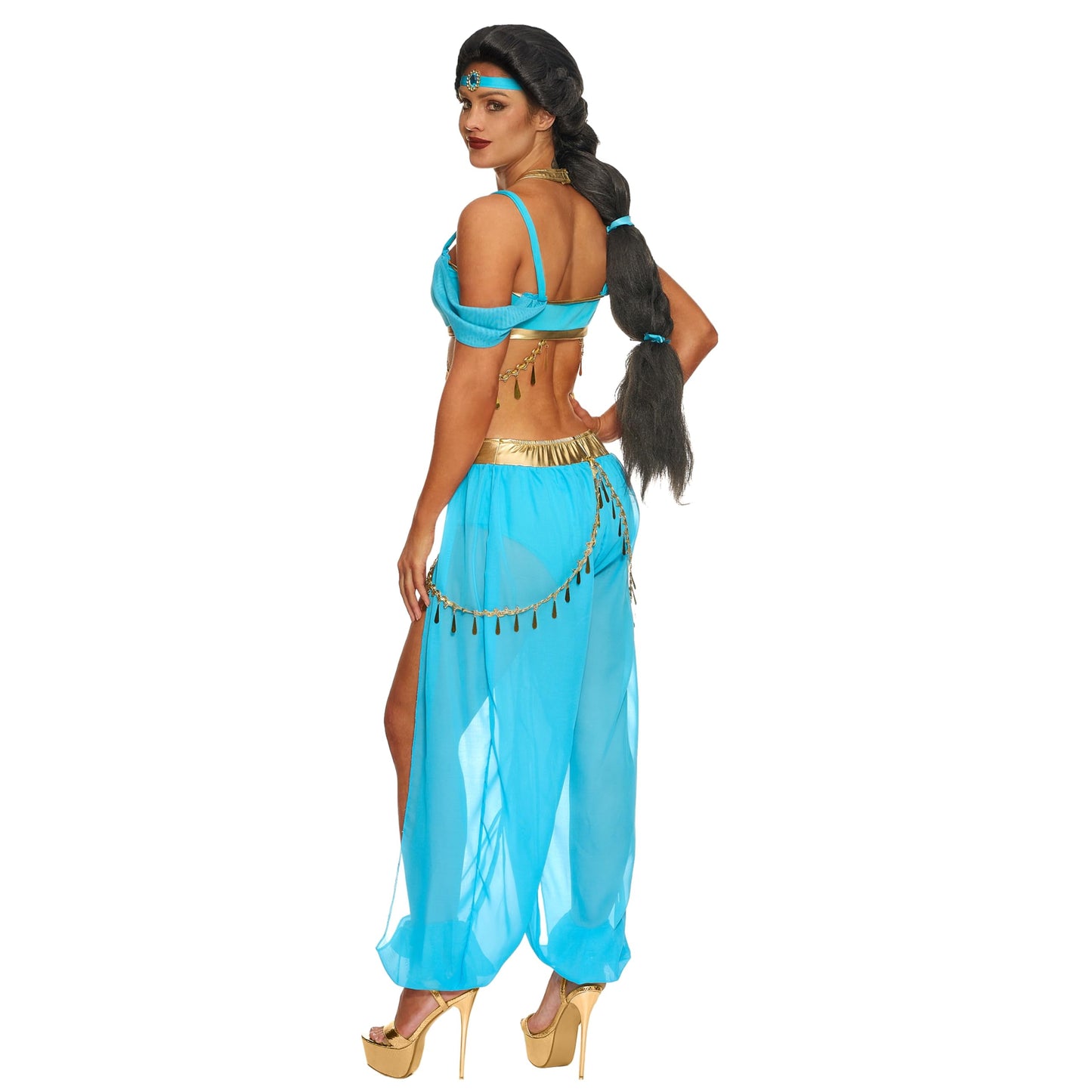 Arabian Princess Costume for Women Fairy Dance Outfit Halloween Fancy-Dress Costume for Themed Party Cosplay