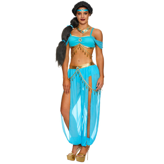Arabian Princess Costume for Women Fairy Dance Outfit Halloween Fancy-Dress Costume for Themed Party Cosplay