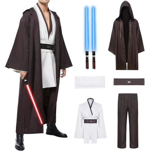 Halloween Costume for Men Halloween Cosplay Costume Long Hooded Robe Uniform with Cloak