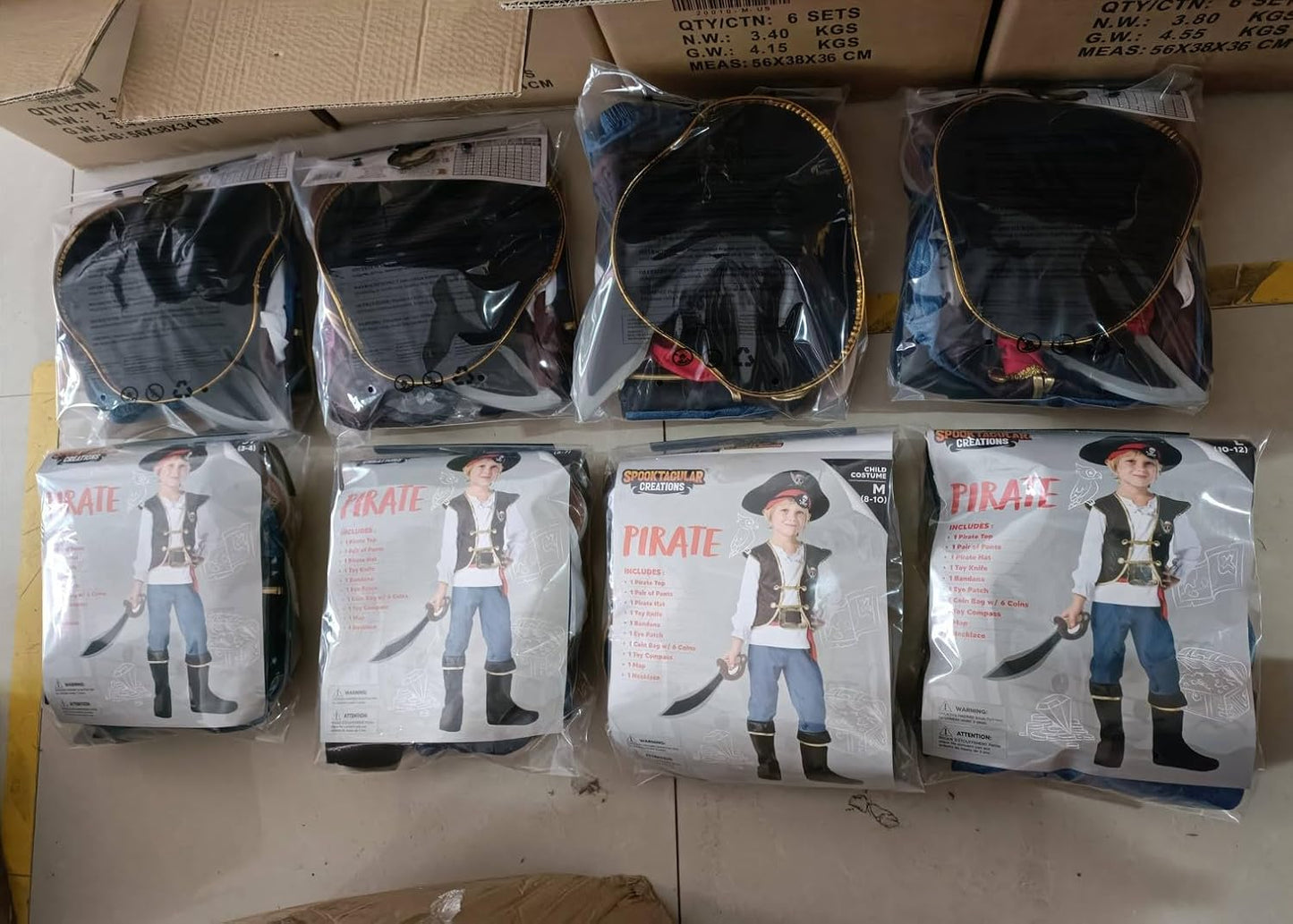Halloween Pirate Costume Kids, Boys Pirate Costume Set for Toddler Halloween Dressup, Themed Party